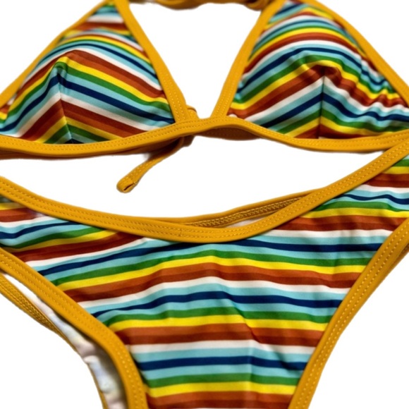 Striped Bikini Set + Matching Skirt - Picture 10 of 14